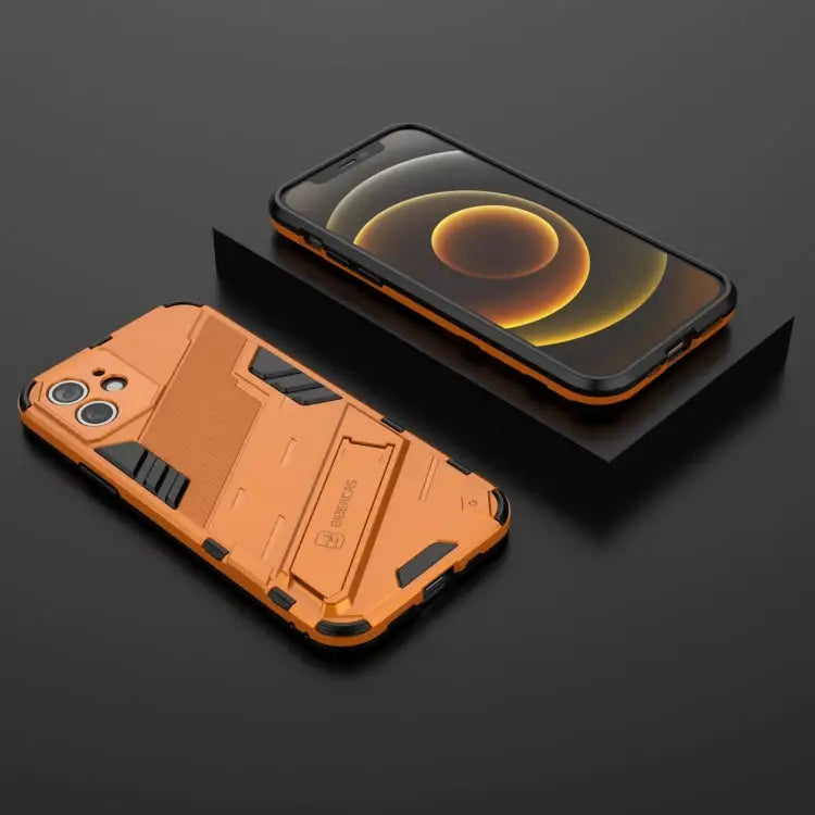Punk Armor 2 in 1 PC + TPU Shockproof Case with Invisible Holder For iPhone 12 mini For iPhone 12 For iPhone 12 Pro