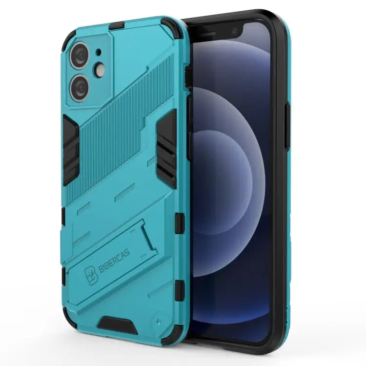 Punk Armor 2 in 1 PC + TPU Shockproof Case with Invisible Holder For iPhone 12 mini For iPhone 12 For iPhone 12 Pro
