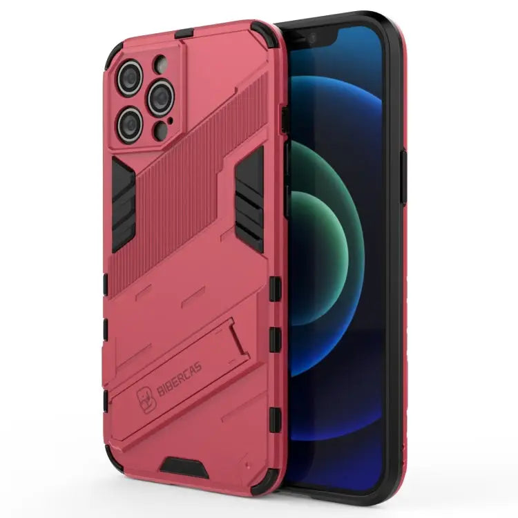 Punk Armor 2 in 1 PC + TPU Shockproof Case with Invisible Holder For iPhone 12 Pro Max For iPhone 11 Pro For iPhone 11