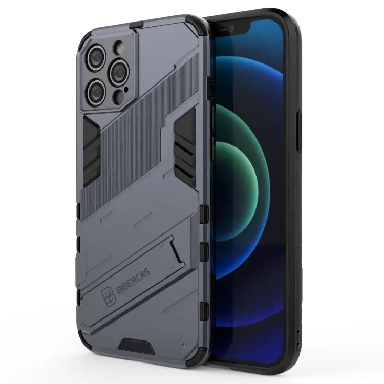 Punk Armor 2 in 1 PC + TPU Shockproof Case with Invisible Holder For iPhone 12 Pro Max For iPhone 11 Pro For iPhone 11