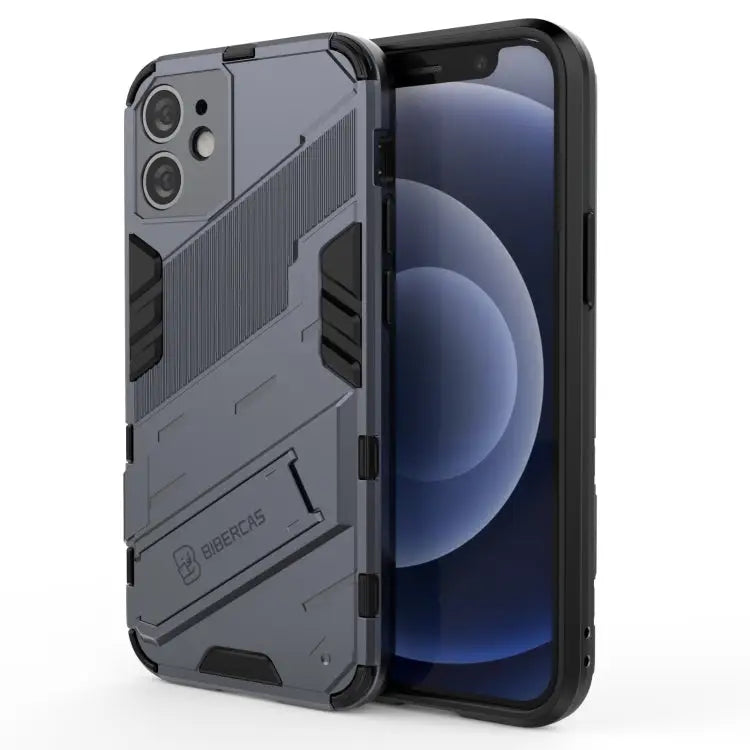 Punk Armor 2 in 1 PC + TPU Shockproof Case with Invisible Holder For iPhone 12 mini For iPhone 12 For iPhone 12 Pro