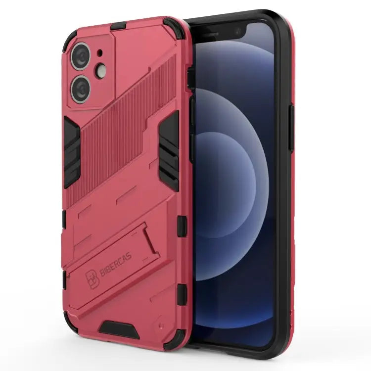 Punk Armor 2 in 1 PC + TPU Shockproof Case with Invisible Holder For iPhone 12 mini For iPhone 12 For iPhone 12 Pro