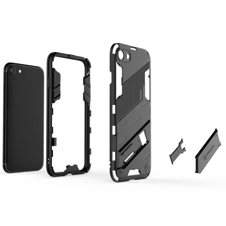 Punk Armor 2 in 1 PC + TPU Shockproof Case with Invisible Holder For iPhone 7 & 8 For iPhone 7 Plus & 8 Plus - Apple