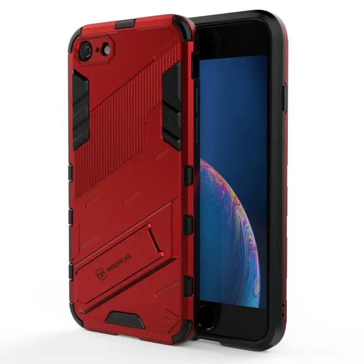 Punk Armor 2 in 1 PC + TPU Shockproof Case with Invisible Holder For iPhone 7 & 8 For iPhone 7 Plus & 8 Plus