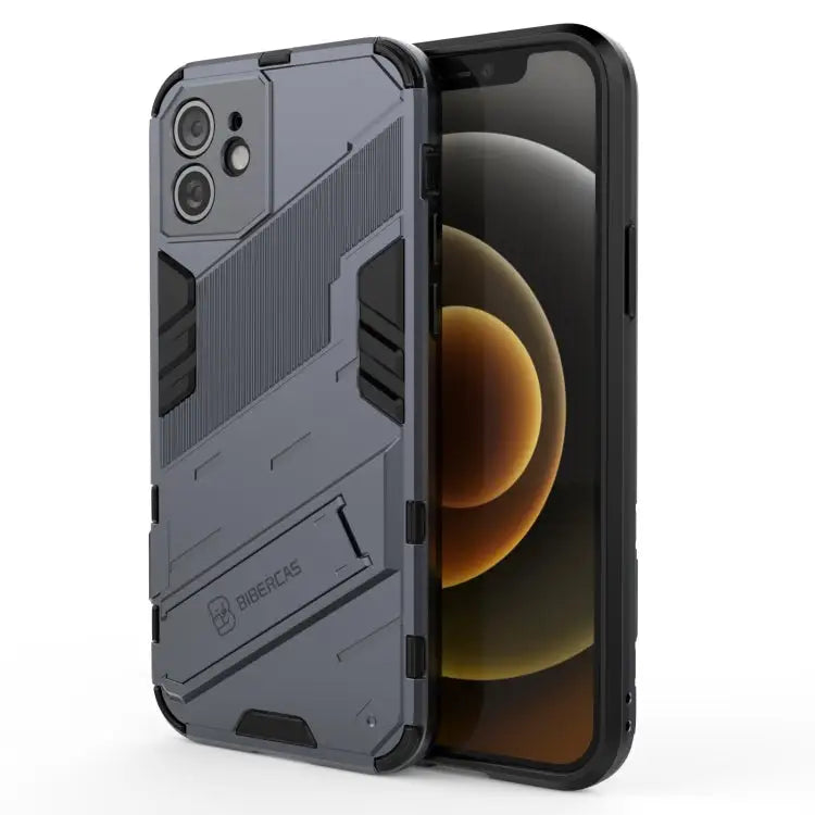 Punk Armor 2 in 1 PC + TPU Shockproof Case with Invisible Holder For iPhone 12 mini For iPhone 12 For iPhone 12 Pro