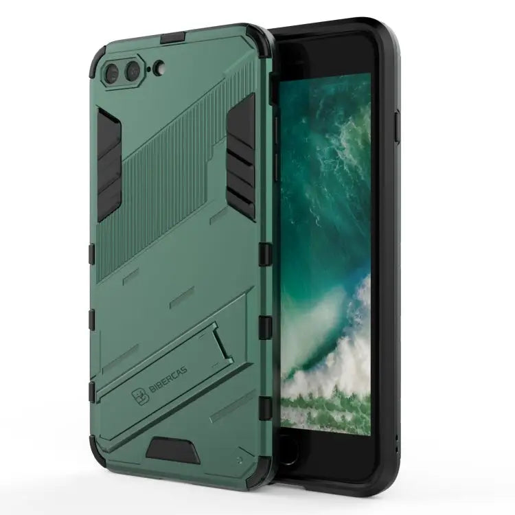 Punk Armor 2 in 1 PC + TPU Shockproof Case with Invisible Holder For iPhone 7 & 8 For iPhone 7 Plus & 8 Plus