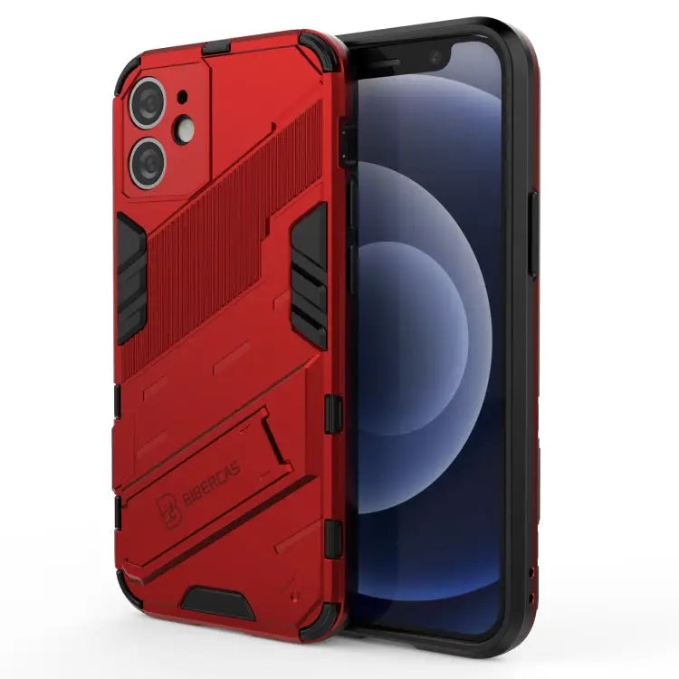 Punk Armor 2 in 1 PC + TPU Shockproof Case with Invisible Holder For iPhone 12 mini For iPhone 12 For iPhone 12 Pro
