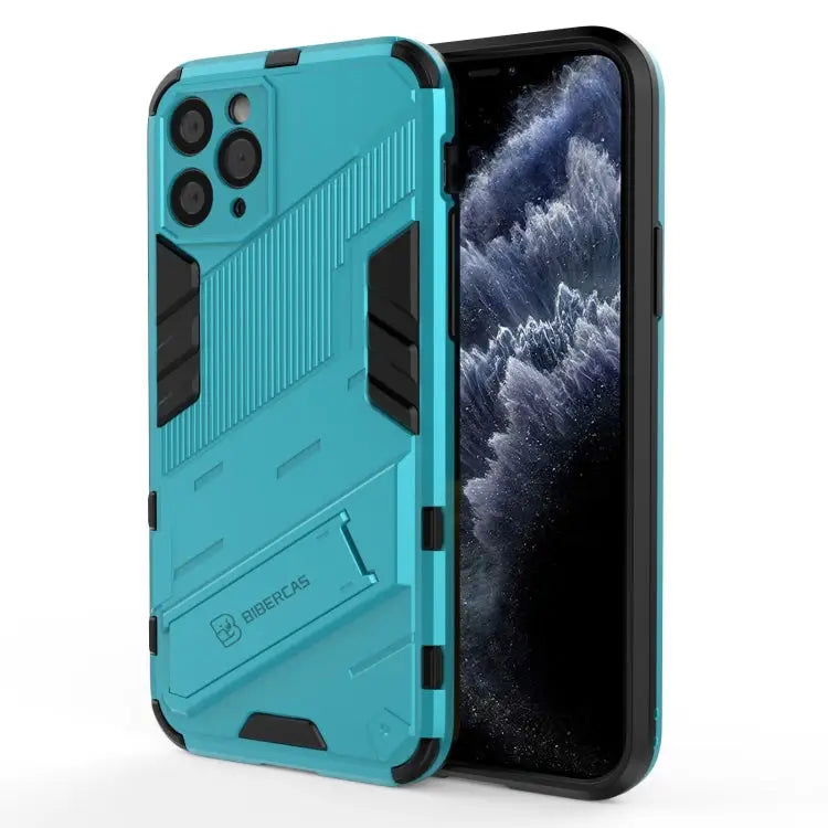 Punk Armor 2 in 1 PC + TPU Shockproof Case with Invisible Holder For iPhone 12 Pro Max For iPhone 11 Pro For iPhone 11