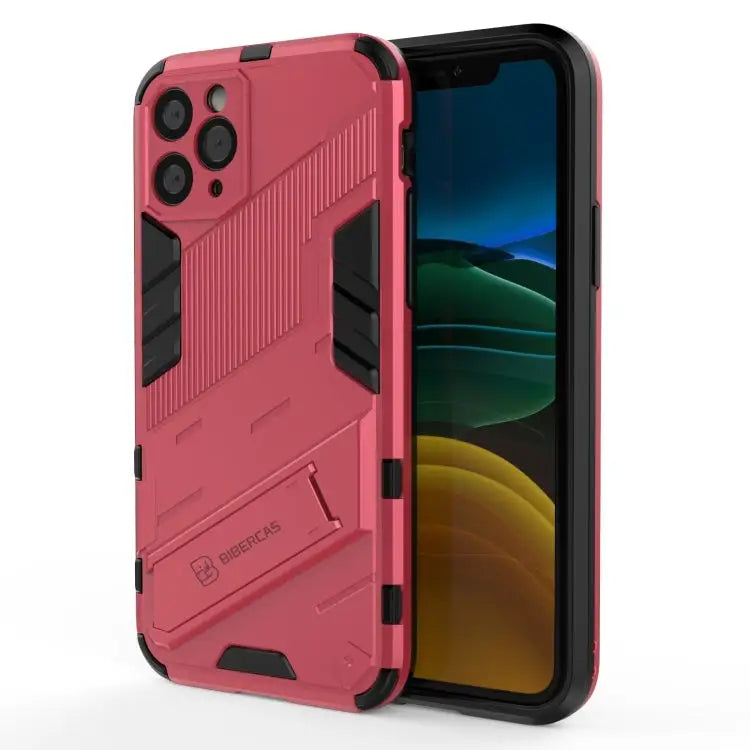 Punk Armor 2 in 1 PC + TPU Shockproof Case with Invisible Holder For iPhone 12 Pro Max For iPhone 11 Pro For iPhone 11