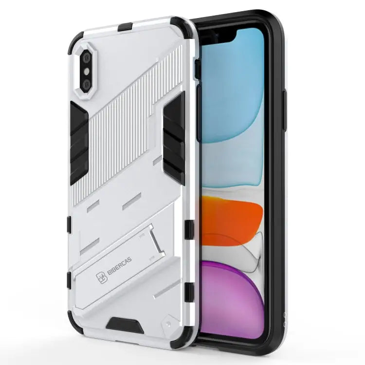 Punk Armor 2 in 1 PC + TPU Shockproof Case with Invisible Holder For iPhone 11 Pro Max For iPhone X / XS For iPhone XR