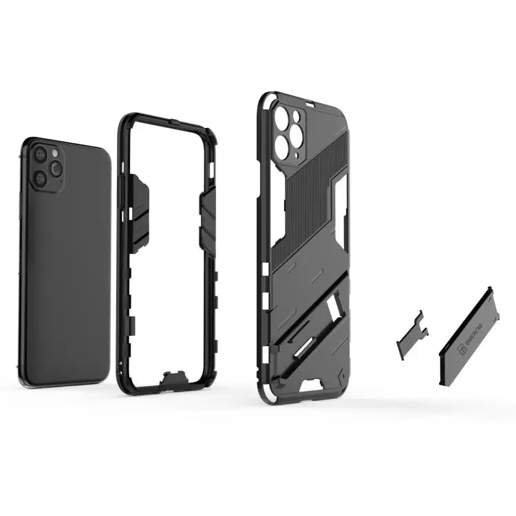 Punk Armor 2 in 1 PC + TPU Shockproof Case with Invisible Holder For iPhone 11 Pro Max For iPhone X / XS For iPhone XR