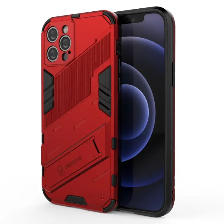 Punk Armor 2 in 1 PC + TPU Shockproof Case with Invisible Holder For iPhone 12 mini For iPhone 12 For iPhone 12 Pro
