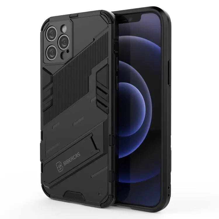 Punk Armor 2 in 1 PC + TPU Shockproof Case with Invisible Holder For iPhone 12 mini For iPhone 12 For iPhone 12 Pro