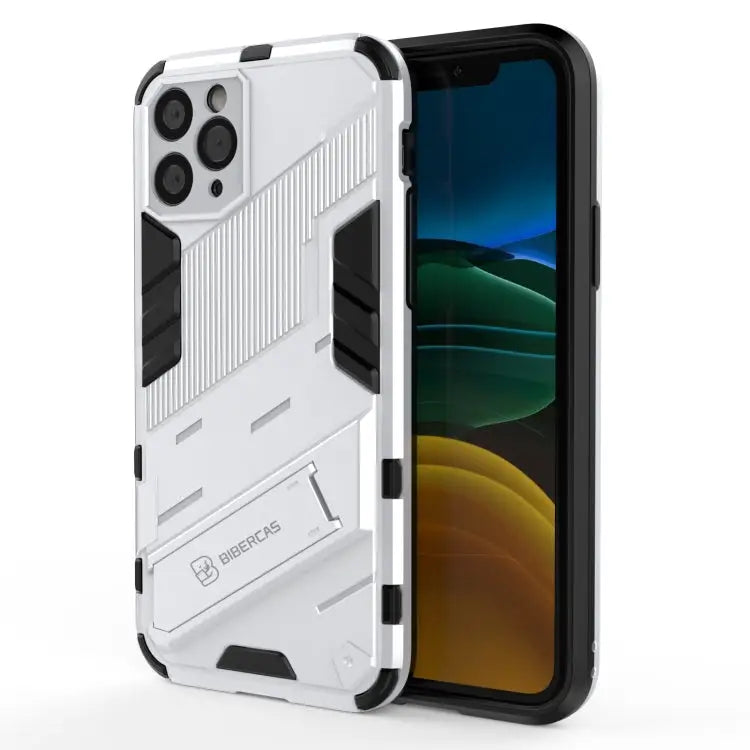 Punk Armor 2 in 1 PC + TPU Shockproof Case with Invisible Holder For iPhone 12 Pro Max For iPhone 11 Pro For iPhone 11