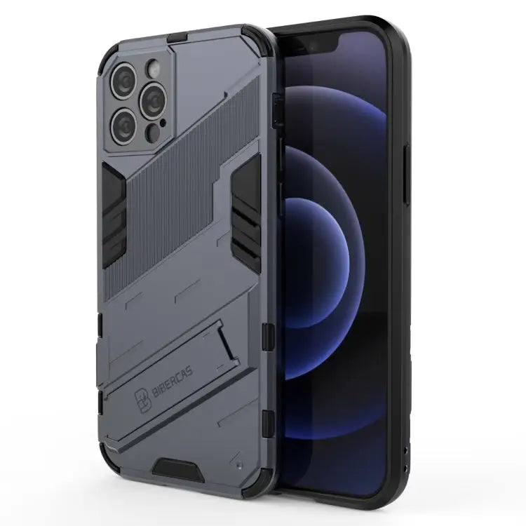 Punk Armor 2 in 1 PC + TPU Shockproof Case with Invisible Holder For iPhone 12 mini For iPhone 12 For iPhone 12 Pro