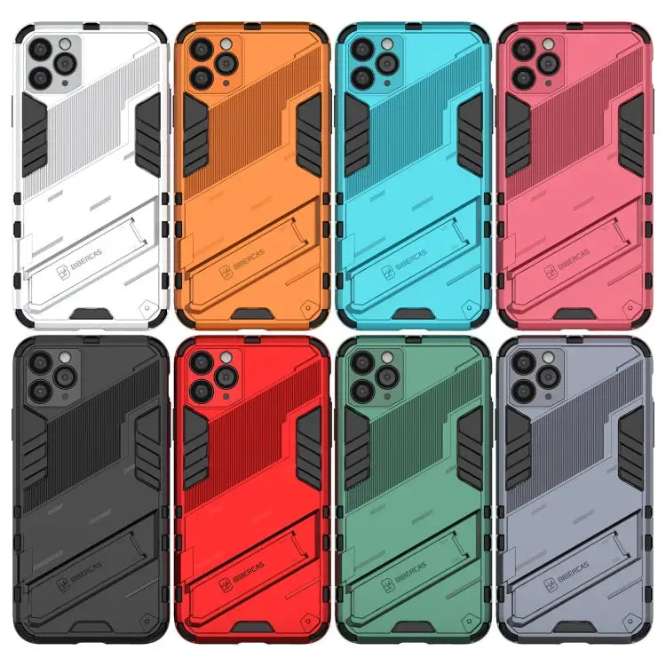 Punk Armor 2 in 1 PC + TPU Shockproof Case with Invisible Holder For iPhone 11 Pro Max For iPhone X / XS For iPhone XR