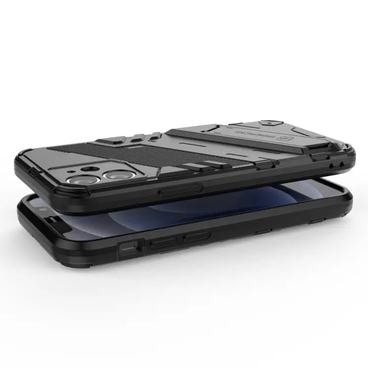 Punk Armor 2 in 1 PC + TPU Shockproof Case with Invisible Holder For iPhone 12 mini For iPhone 12 For iPhone 12 Pro