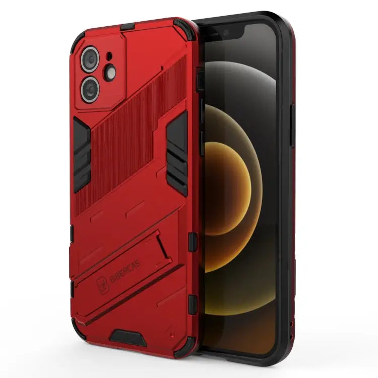 Punk Armor 2 in 1 PC + TPU Shockproof Case with Invisible Holder For iPhone 12 mini For iPhone 12 For iPhone 12 Pro