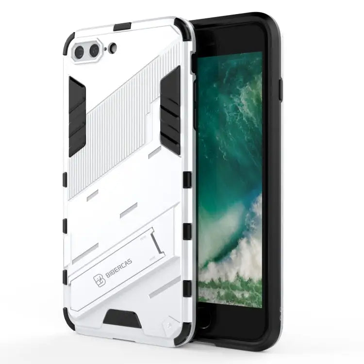 Punk Armor 2 in 1 PC + TPU Shockproof Case with Invisible Holder For iPhone 7 & 8 For iPhone 7 Plus & 8 Plus