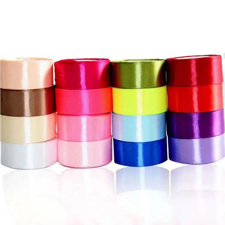 Pure Color DIY Manual Bowknot Gift Bouquet Ribbons Flowers Packaging Ribands Size: 4.0cm*20m Size: 4.0cmx20m - Size: