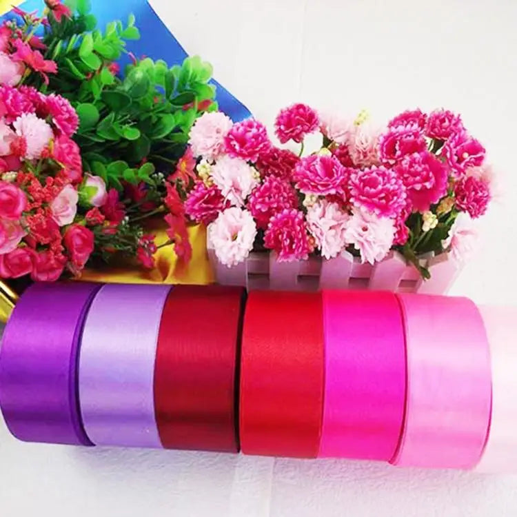Pure Color DIY Manual Bowknot Gift Bouquet Ribbons Flowers Packaging Ribands Size: 4.0cm*20m Size: 4.0cmx20m - Size: