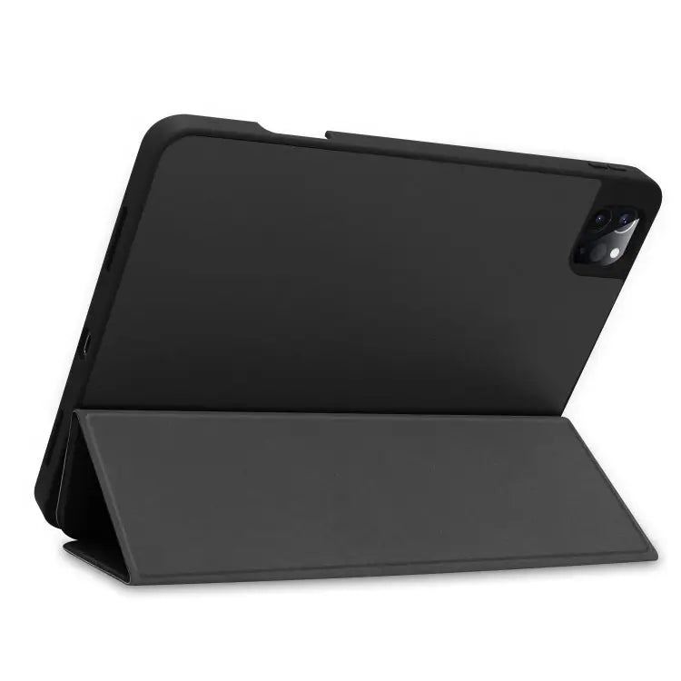 Pure Color Horizontal Flip TPU + PU Leather Case with Three-folding Holder & Sleep / Wake-up Function & Pen Slot