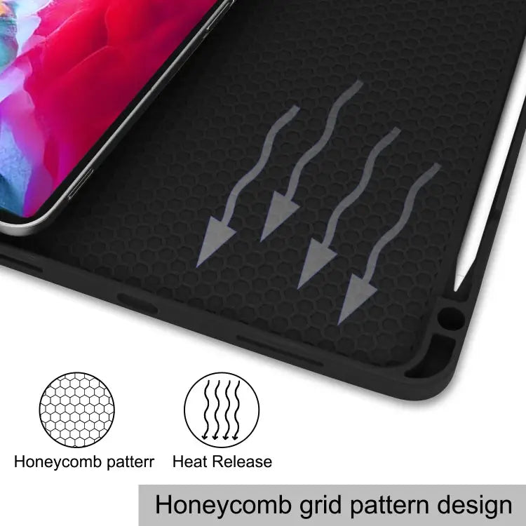Pure Color Horizontal Flip TPU + PU Leather Case with Three-folding Holder & Sleep / Wake-up Function & Pen Slot