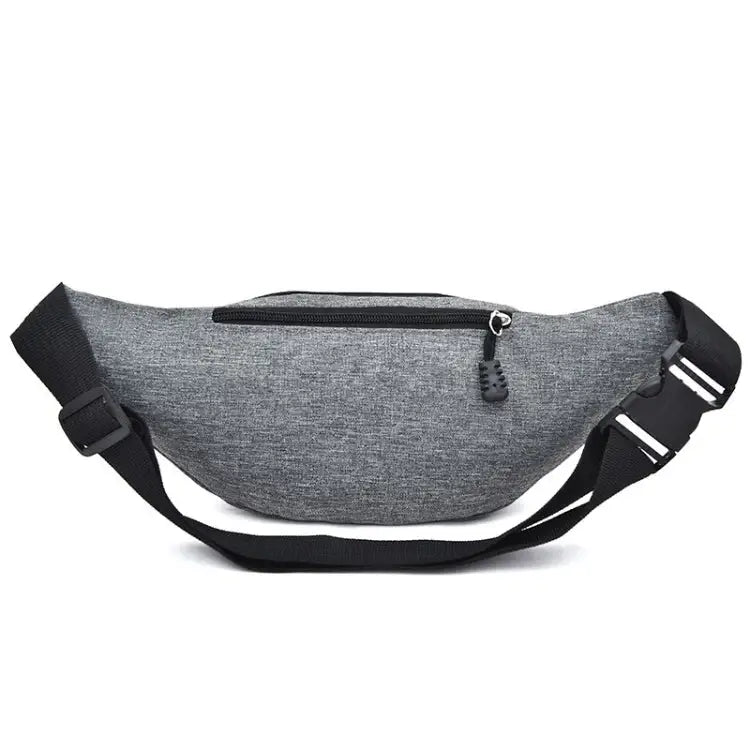 Pure Color Multi-function Casual Pockets Waterproof Chest Bag Waist Sport Bag - Black