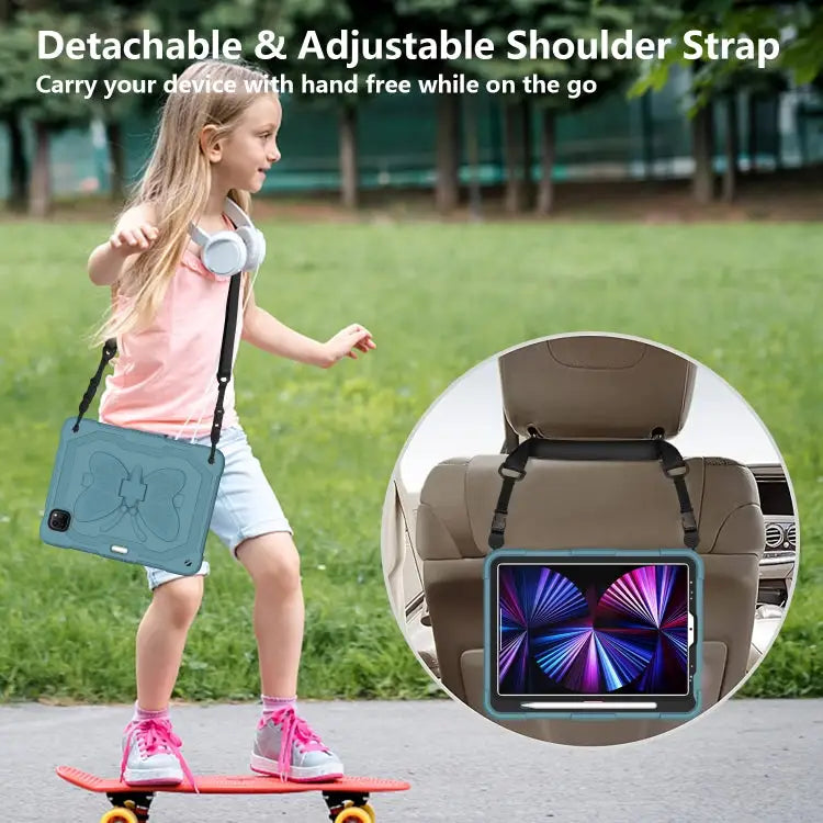Pure Color PC + Silicone Anti-drop Tablet Tablet Case with Butterfly Holder & Pen Slot For iPad Pro 11 2018 & 2020 &