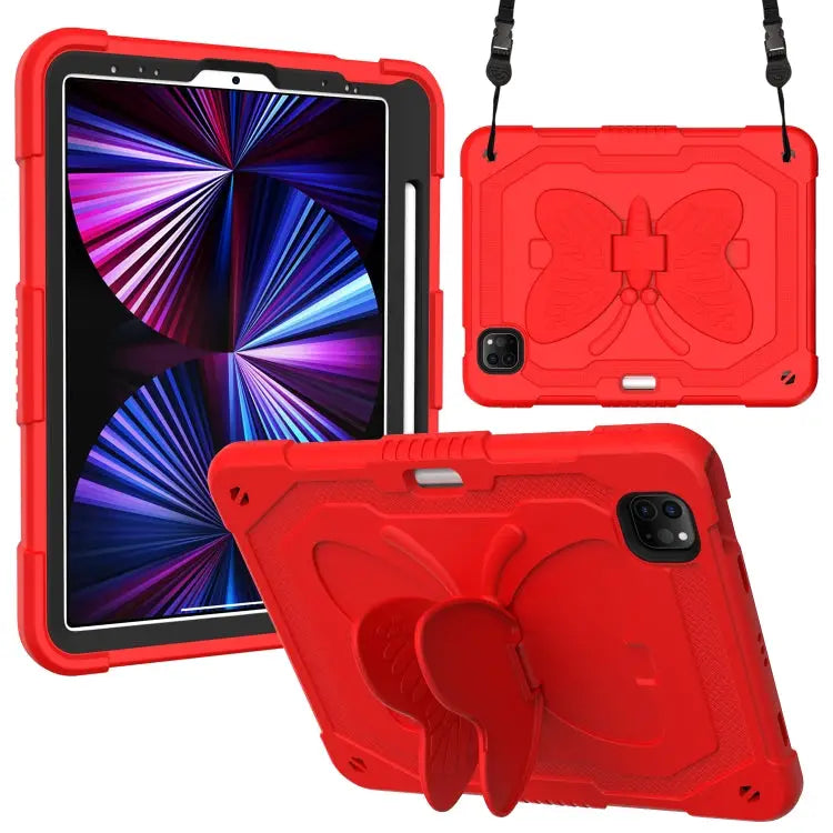 Pure Color PC + Silicone Anti-drop Tablet Tablet Case with Butterfly Holder & Pen Slot For iPad Pro 11 2018 & 2020 &