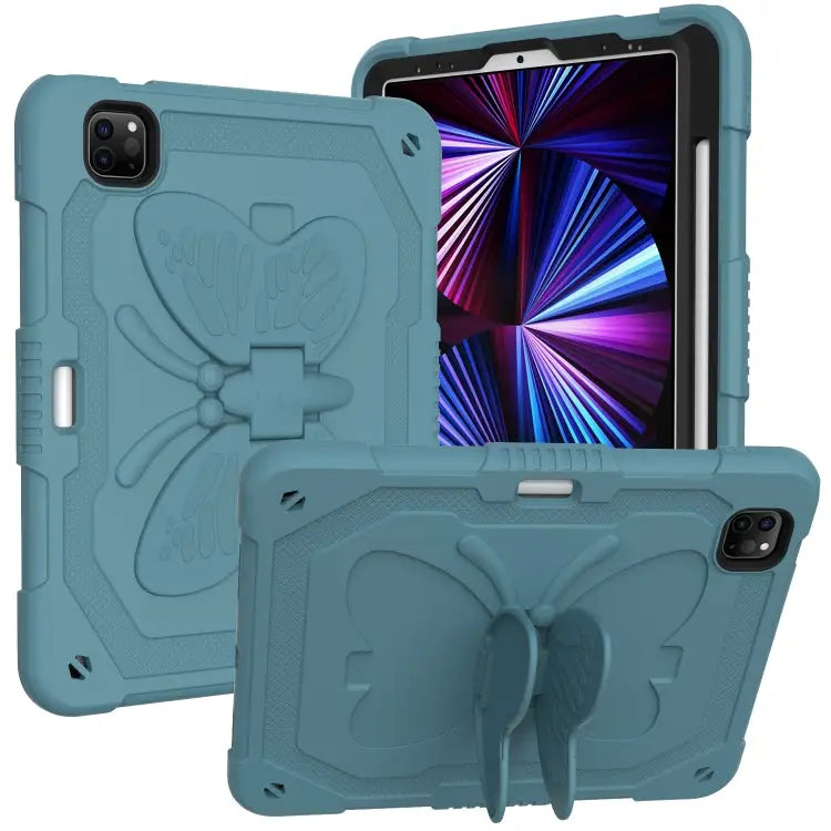 Pure Color PC + Silicone Anti-drop Tablet Tablet Case with Butterfly Holder & Pen Slot For iPad Pro 11 2018 & 2020 &