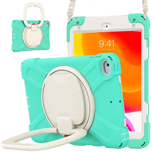 Pure Color Silicone + PC Protective Case with Holder & Shoulder Strap For iPad mini 5 / 4 - For iPad mini 5 / 4 / Mint