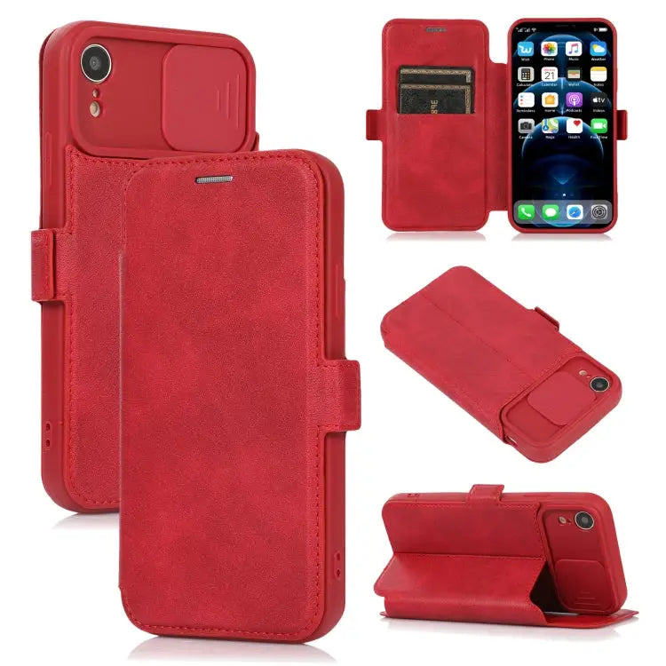 Push Window Double Buckle PU + Silicone Horizontal Flip Leather Case with Holder & Card Slot For iPhone 8 Plus & 7 Plus