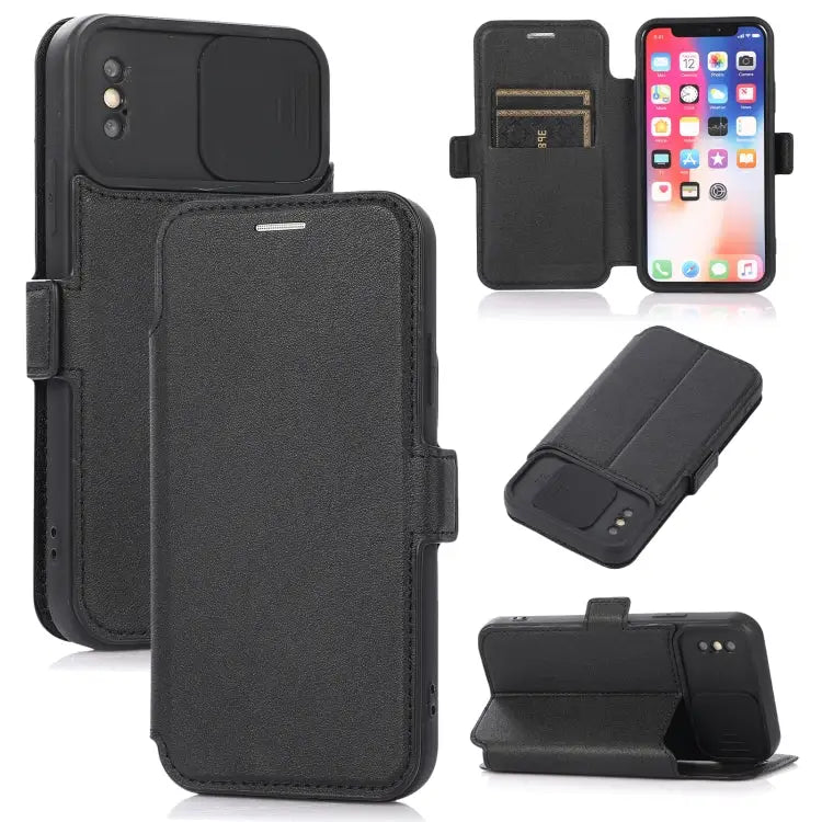 Push Window Double Buckle PU + Silicone Horizontal Flip Leather Case with Holder & Card Slot For iPhone 8 Plus & 7 Plus