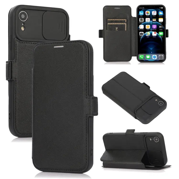 Push Window Double Buckle PU + Silicone Horizontal Flip Leather Case with Holder & Card Slot For iPhone 8 Plus & 7 Plus