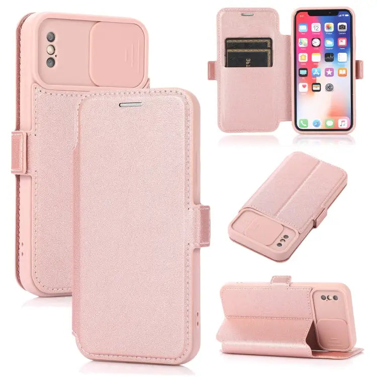 Push Window Double Buckle PU + Silicone Horizontal Flip Leather Case with Holder & Card Slot For iPhone 8 Plus & 7 Plus