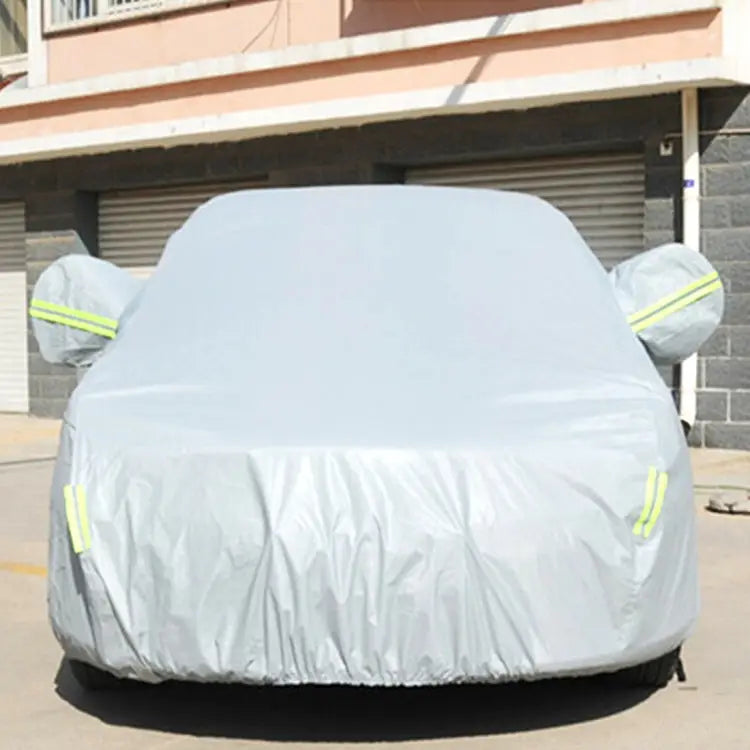 PVC Anti-Dust Sunproof Sedan Car Cover with Warning Strips Fits Cars up to 4.9m(191 inch) in Length 191inch (XL)