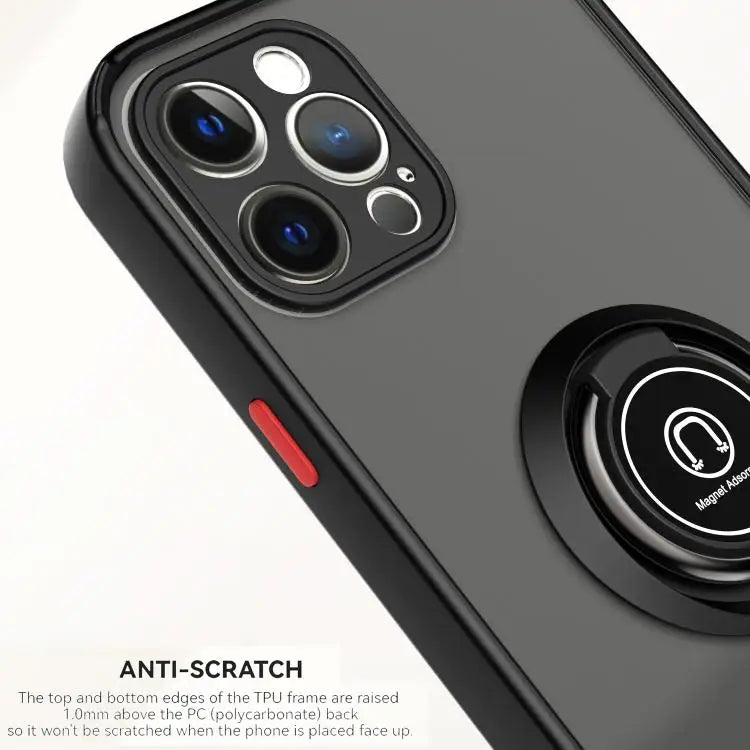 Q Shadow 1 Series TPU + PC Phone Case with Ring For iPhone 12 Pro - Apple Accessories