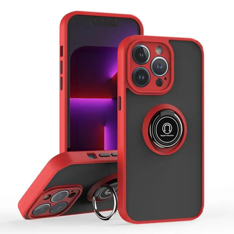 Q Shadow 1 Series TPU + PC Phone Case with Ring For iPhone 13 Pro For iPhone 12 For iPhone 12 Pro Max - For iPhone 13
