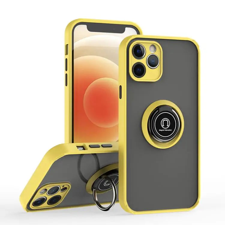 Q Shadow 1 Series TPU + PC Phone Case with Ring For iPhone 13 Pro For iPhone 12 For iPhone 12 Pro Max - For iPhone 12