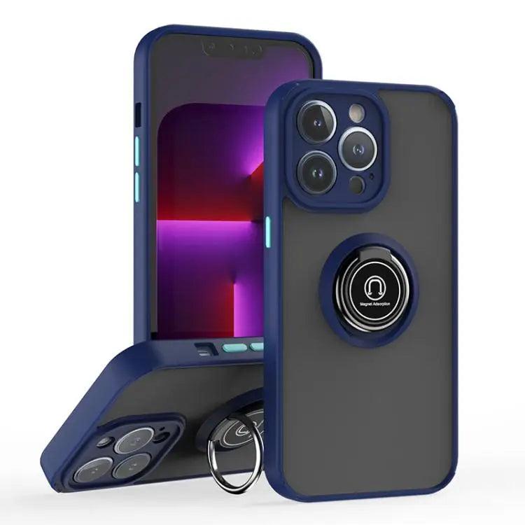 Q Shadow 1 Series TPU + PC Phone Case with Ring For iPhone 13 Pro For iPhone 12 For iPhone 12 Pro Max - For iPhone 13