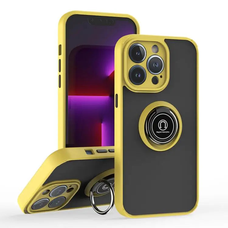 Q Shadow 1 Series TPU + PC Phone Case with Ring For iPhone 13 Pro For iPhone 12 For iPhone 12 Pro Max - For iPhone 13