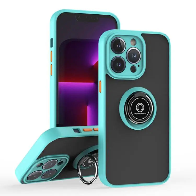 Q Shadow 1 Series TPU + PC Phone Case with Ring For iPhone 13 Pro For iPhone 12 For iPhone 12 Pro Max - For iPhone 13