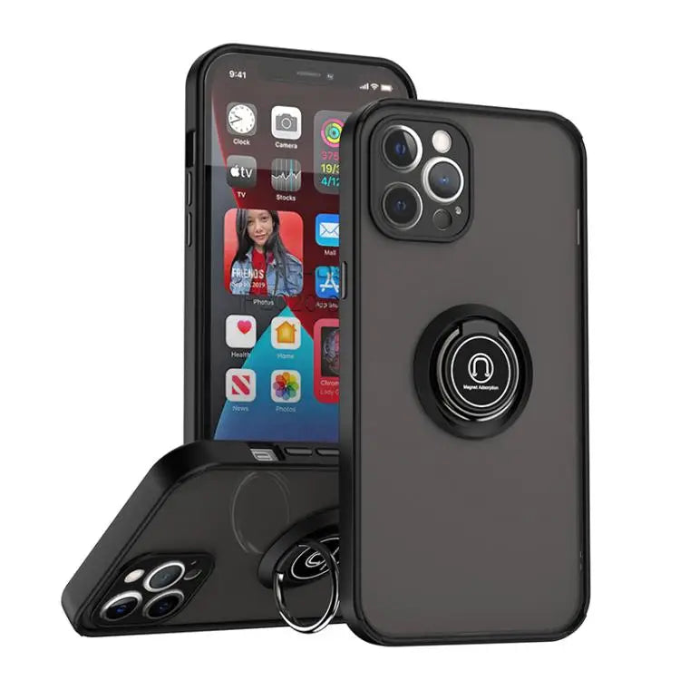 Q Shadow 1 Series TPU + PC Phone Case with Ring For iPhone 13 Pro For iPhone 12 For iPhone 12 Pro Max - For iPhone 12