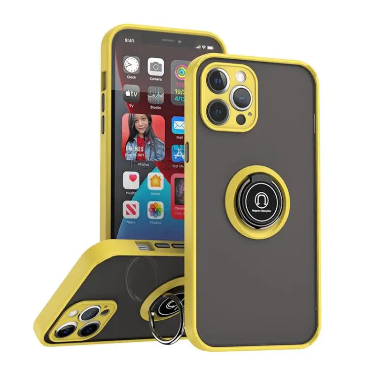 Q Shadow 1 Series TPU + PC Phone Case with Ring For iPhone 13 Pro For iPhone 12 For iPhone 12 Pro Max - For iPhone 12