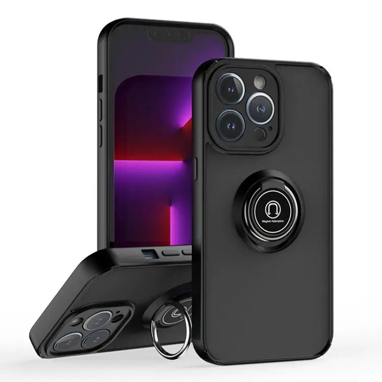 Q Shadow 1 Series TPU + PC Phone Case with Ring For iPhone 13 Pro For iPhone 12 For iPhone 12 Pro Max - For iPhone 13
