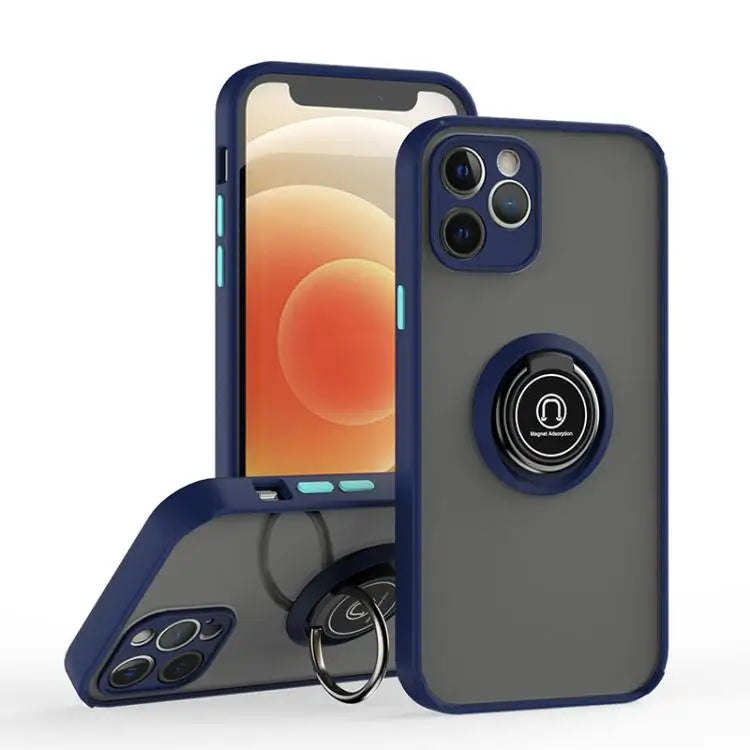 Q Shadow 1 Series TPU + PC Phone Case with Ring For iPhone 13 Pro For iPhone 12 For iPhone 12 Pro Max - For iPhone 12