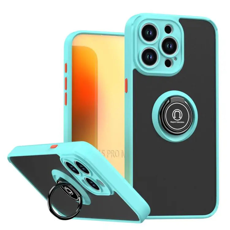 Q Shadow 1 Series TPU + PC Phone Case with Ring For iPhone 16 Pro For iPhone 16 Plus For iPhone 15 Pro Max - For iPhone