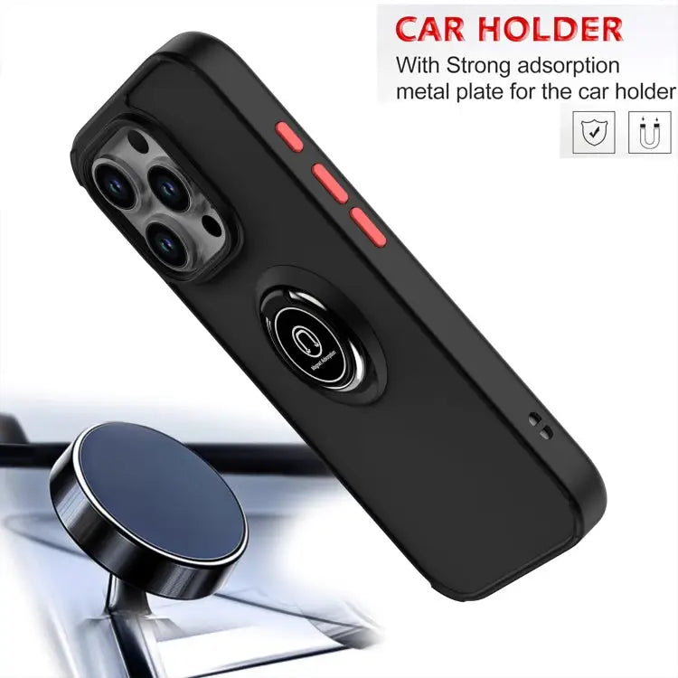 Q Shadow 1 Series TPU + PC Phone Case with Ring For iPhone 16 Pro For iPhone 16 Plus For iPhone 15 Pro Max - Apple
