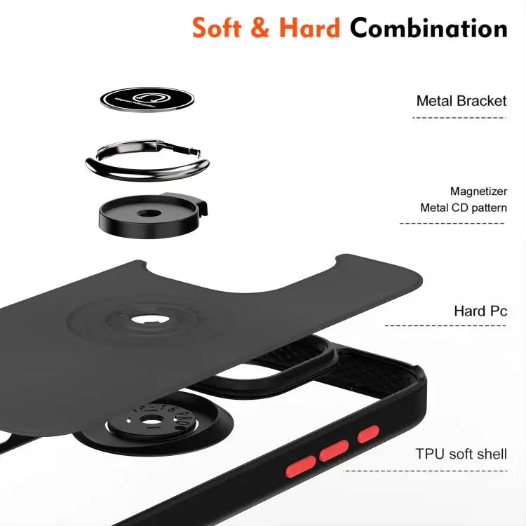 Q Shadow 1 Series TPU + PC Phone Case with Ring For iPhone 16 Pro For iPhone 16 Plus For iPhone 15 Pro Max - Apple